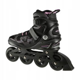    SCHWARZE SKATES FÜR ERWACHSENE, DAMEN-GUMMI-SKATES, GRÖSSE ABEC-9. 44