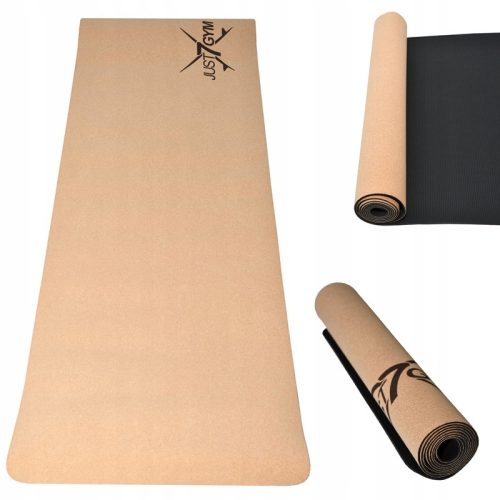  ANTI-RUTSCH-KORK-FITNESS-YOGA-ÜBUNGSMATTE PILATES JUST7GYM
