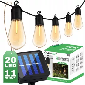  Lumiled 20x LED 1148 cm Solar-Lichterkette, transparent
