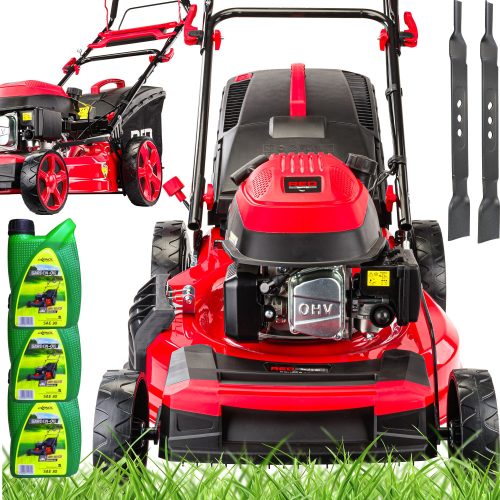  RED TECHNIC Benzin-Rasenmäher mit Korb, 173 cm³ Fassungsvermögen. Korb 60 l, Schnittbreite 51 cm