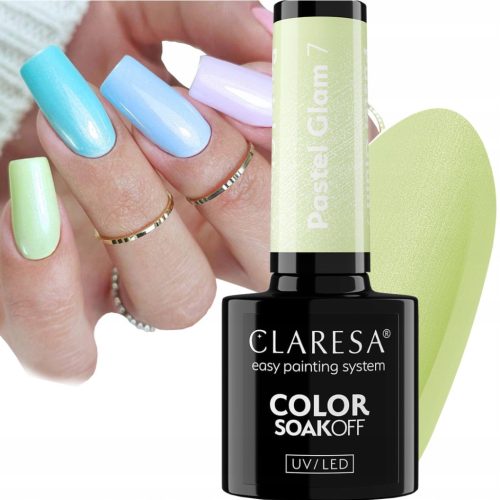  CLARESA PASTEL GLAM 7 HYBRID POLISH PASTEL HYBRID GREEN WITH PARKS