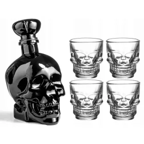    Totenkopf-Karaffe und Gläser-Set für den Ehemann als Geburtstagsgeschenk für den Freund