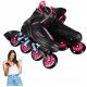  ARMOR NILS EXTREME INLINE SKATES NA22151 SCHWARZ UND ROSA GRÖSSE 44 + CGROT Sports Guide