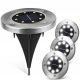 FORTRADE Einbau-Solarlampe Silber 13 cm 4 Stk.