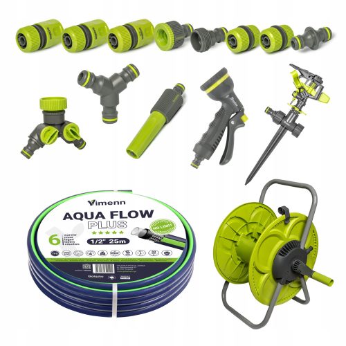  Vimenn GARTENSCHLAUCH 6 LAGEN 1/2" 25 m AQUA FLOW PLUS POLISH + 9 weitere Produkte