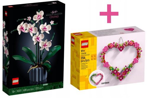  LEGO ICONS 10311 – LEGO Icons – Orchidee + LEGO Creator 40638 herzförmige Dekoration