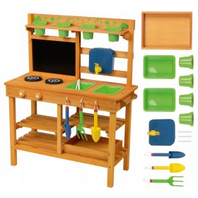  PLAYTIVE Gartenküche aus Holz 77x95x32 cm