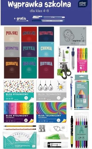  SCHULLAYET für die Klassen 4-8, Schulmaterial XXL INTERPRINT SET