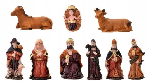  KERAMIK NATIVE FIGUREN JOSEPH MARIA BETHLEHEM 8 CM 9 STÜCK