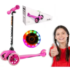    Tobbi Toys dreirädriger Roller BALANCE SCOOTER Blau, Orange, Pink, Grün