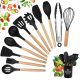  Silikon-Teflon-Küchenutensilien-Set, Küchenzubehör aus Holz