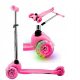  DREIRAD-ROLLER FÜR KINDER, BALANCIERBAR, LED-RÄDER, ROSA