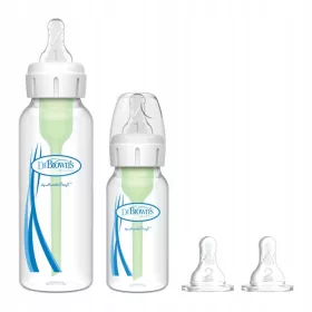    DR.BROWN'S STARTER-KIT FLASCHE 120ML + 250ML + 2 X Schnuller POS. 1 und 2