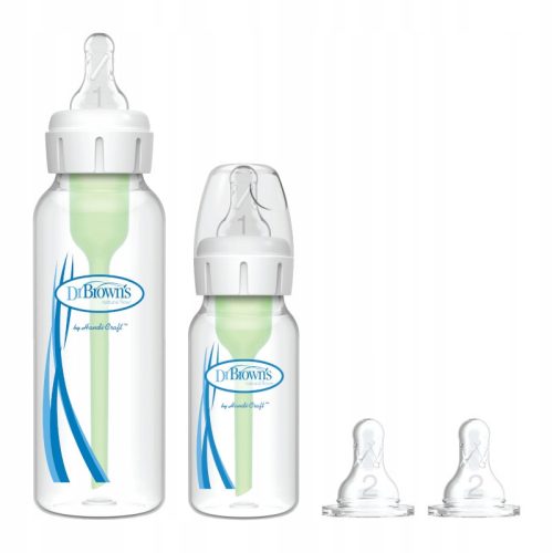  DR.BROWN'S STARTER-KIT FLASCHE 120ML + 250ML + 2 X Schnuller POS. 1 und 2