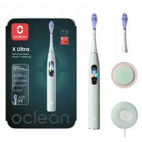  OCLEAN X Ultraschallzahnbürste, Mint, 2 Spitzen, Griff