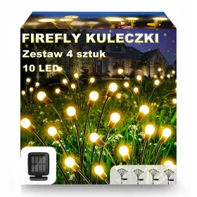  MINGCHUAN eingebettete Solarlampe, schwarz, 75 cm, 4 Stk.