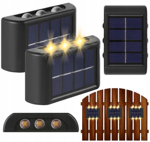  Solarlampe, schwarz, 6 cm, 2 Stk.
