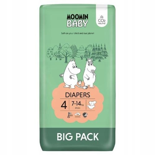  Muumi Mumin Babywindeln Größe 4 63 Stk.