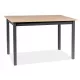  Signal skandinavischer rechteckiger ausziehbarer Tisch 125 x 75 x 75 cm schwarz
