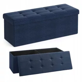    Songmics LSF77IN gepolsterter Sitzpouf 110x38x38 cm Marineblau