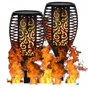  Saska Garten-Solarlampe, schwarz, 79 cm, 1 Stk.