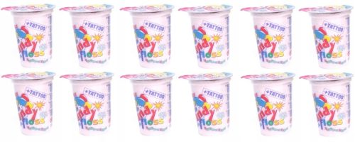 12x 20g Zuckerwatte im Becher, Verschiedene Geschmacksrichtungen