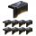  Solarlampe, schwarz, 7,8 cm, 8 Stk.