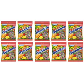 MENTOS Mini Fruit Mix - 10x 178,5g Kartonpackung Kau-Bonbons