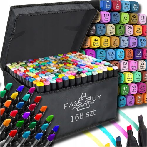  TOUCH-ALKOHOLMARKER-SET MIT 168 STÜCK + TASCHE
