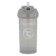  TWISTSHAKE Silberbecher mit Strohhalm, 360 ml, Grau