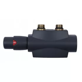    Duoplex Anthrazit-Thermostat-Set – universell gerade und eckig