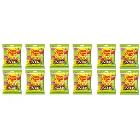   12x 120g CHUPA CHUPS Sour - Multifruchtige saure Lollipops im Karton