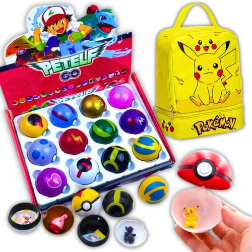  Pokemon 12 Figuren + 12 Pokeboll + Taschenset für einen Pokemon-Fan