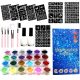  GLITZER-TATTOOS-Set mit HIGHLIGHTER 212-tlg