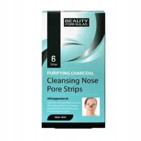    Beauty Formulas Clear Skin Purifying Charcoal Cleansing Nose Pore Strips Tiefenreinigende Nasenstreifen 6 Stück