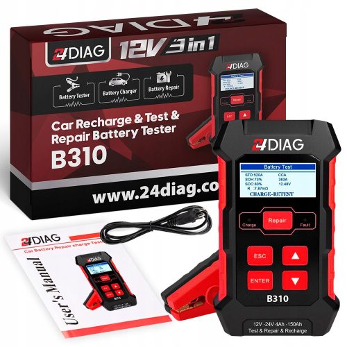  GLEICHRICHTER-BATTERIE-TESTER B310 12V 24V 10A