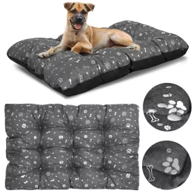    Hundebett Wasserdichtes Knochenkissen Silberbett XL 120x80 cm