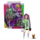  Barbie Extra Doll Schachbrettjacke/Hellrosa Haare HHN10