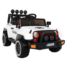    Vollzeit-Geländewagen mit Allradantrieb für Kinder, Weiß + Allradantrieb + Fernbedienung + Audio LE