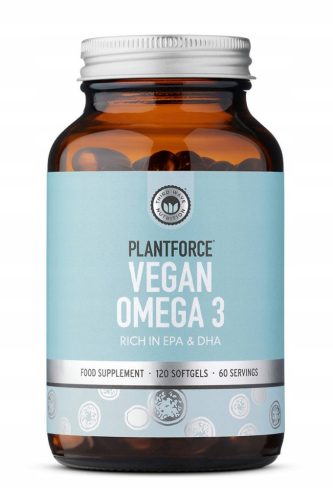 Vegane Omega-3-Fettsäuren DHA/EPA von Plantforce, 120 Kapseln