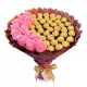  Ferrero Rocher Blumenstrauß 40 Stk. und Rosen. Geschenk zum 40. Geburtstag. Hochzeit.