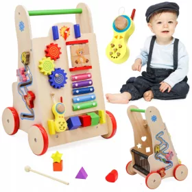  KIK-Schieber, Holzläufer, 6-in-1-Lernwürfel