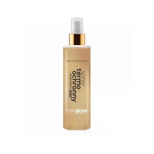  HairGlow Hitzeschutzspray mit Goldpartikeln erleichtert das Kämmen, 100 ml
