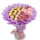  Blumenstrauß und Rosen von Ferrero Rocher. Geburtstagsgeschenk. Hochzeitstag. Gemeinschaft