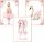  Set mit 3 A3-Postern, Ballerina-Ballett-Initialen, Namen des Babys