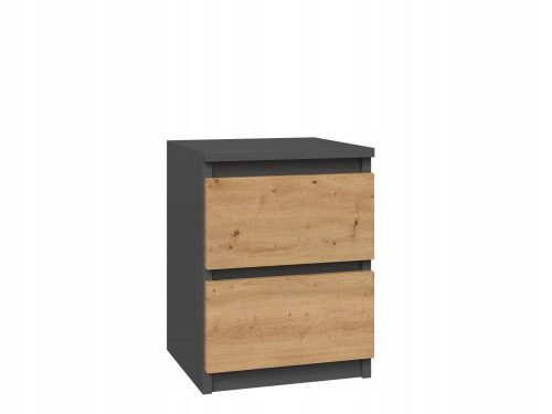  SCHRANK GEKLEIDET NACHTTISCH M2 ANTHRAZIT ARTISAN