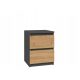  SCHRANK GEKLEIDET NACHTTISCH M2 ANTHRAZIT ARTISAN