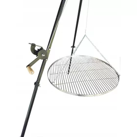    Dreibeingrill über dem Feuer Gartengrill 210 cm Edelstahlrost