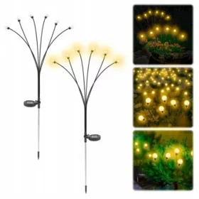  Solar-Pendelleuchte, weiß, 68 cm, 2 Stk.