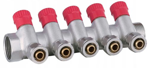  X-HOME PEX-VERTEILER 1" x 16 mm 5 KREISE WARMWASSERABSCHNITTE FÜR WARMWASSER-MONO
